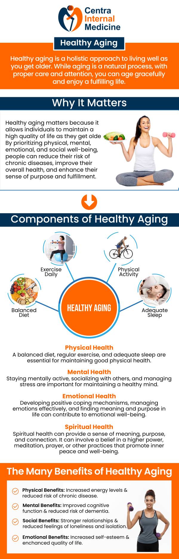 Healthy aging is essential for maintaining physical and mental well-being as we age. Dr. Manish Sahni, MD, specializes in providing personalized care to support healthy aging, offering expert strategies to manage age-related health concerns. With his guidance, you can adopt a proactive approach to aging well and enjoy a higher quality of life. For more information, please contact us or schedule an appointment online. We have convenient locations in Sun City, AZ, Phoenix, AZ, Prescott, AZ, and Buckeye, AZ.