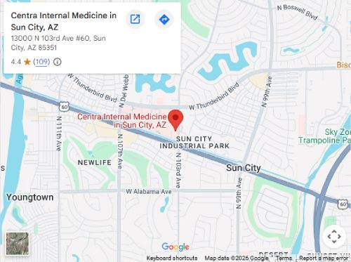 Directions to Centra Internal Medicine in Sun City, AZ